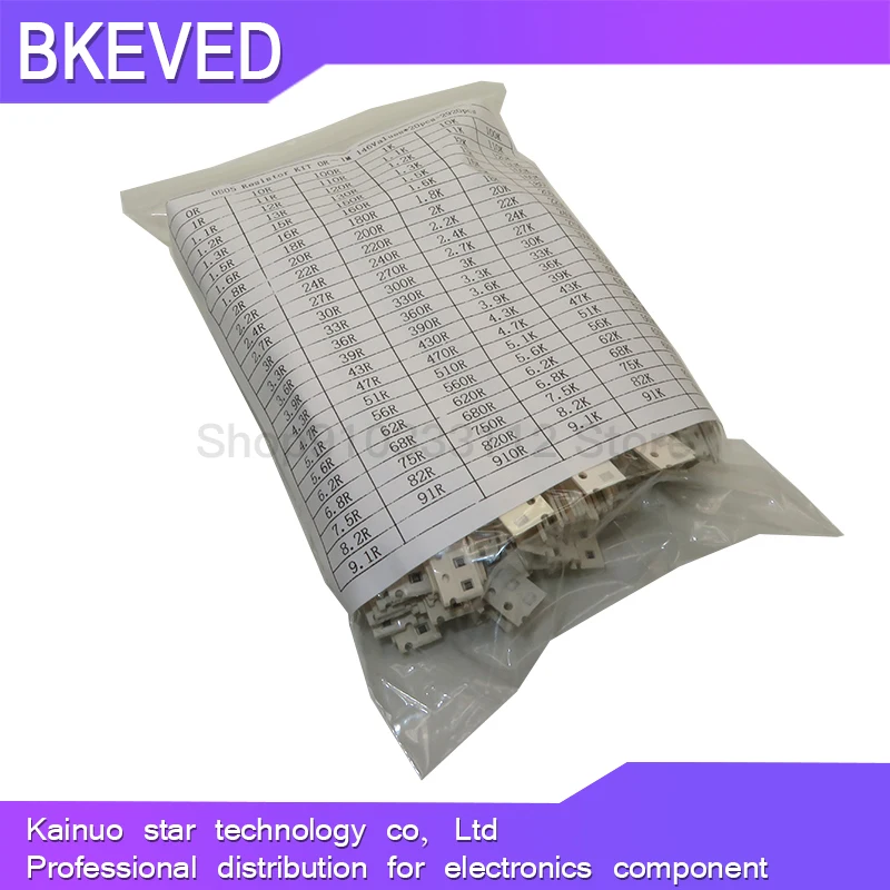 

0805 SMD 5% комплект образцов резисторов, 1R-1M Ом 146 значений X 20 шт. = 2920 шт. Новый
