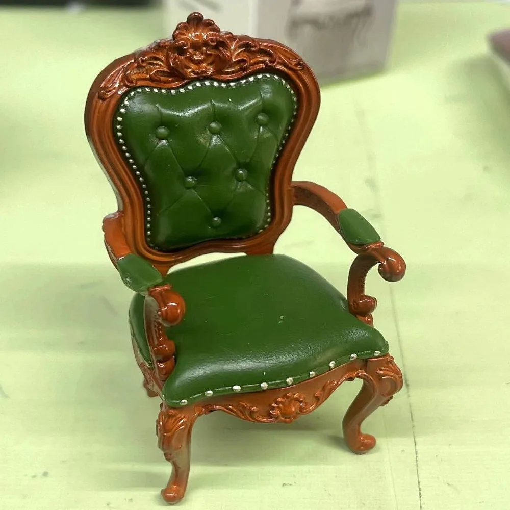 

Vintage Style Dollhouse Chairs Mini Retro 1/12 Scale Miniatures Furniture Simulated European Doll Dining Chair Micro Landscape