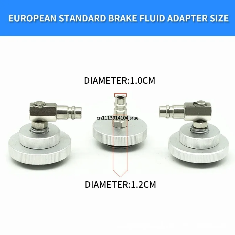 Complete European Standard Conversion Adapters for Auto Brake Fluid Changer, Universal Brake Oil Bleed Connectors