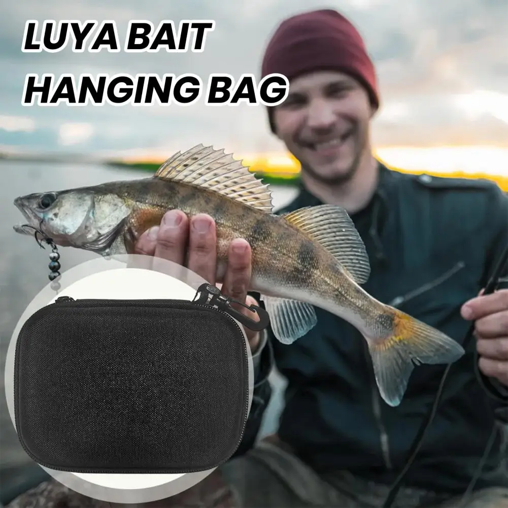 Fishing Lure Bag Fake Bait Container Zipper Closure Large Capacity Waterproof Portable Fishing Bait Holder Storage Pouch