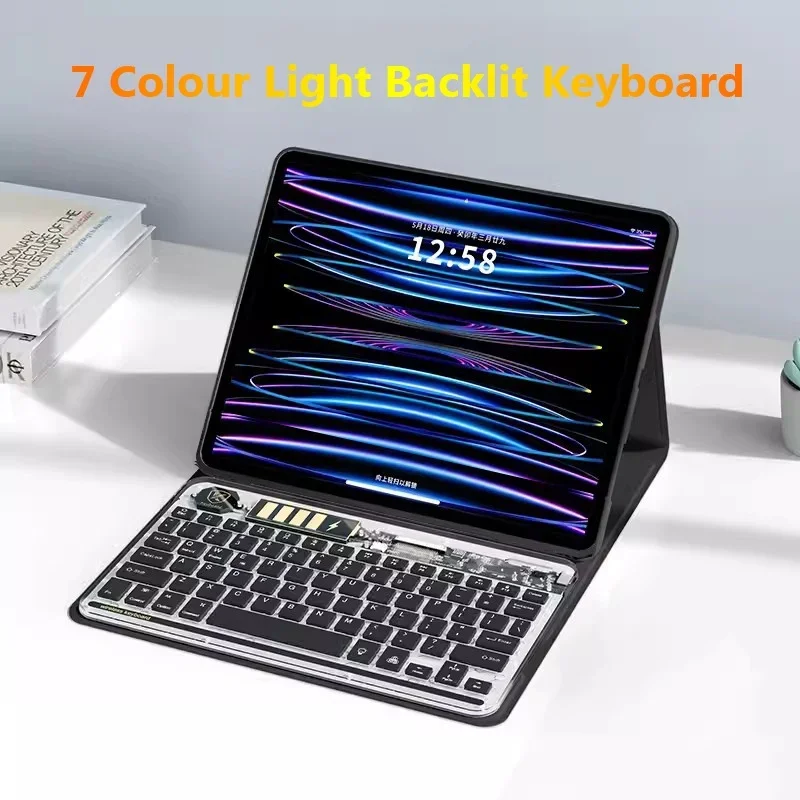 

Transparent Crystal Keyboard Cover for Lenovo Tab M10 10.6 " 5G 2023 LED Backlit Keyboard Case for Lenovo Tab M10 10.6 5G 2023