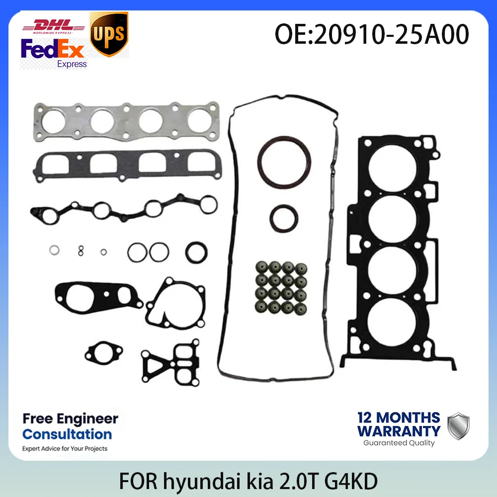 Engine Full Gasket Set Repair Kit 20910-25A00 For Hyundai Kia 2.0L G4KD Sonata Tucson ix35 Forte Sportage Optima 2005-2020
