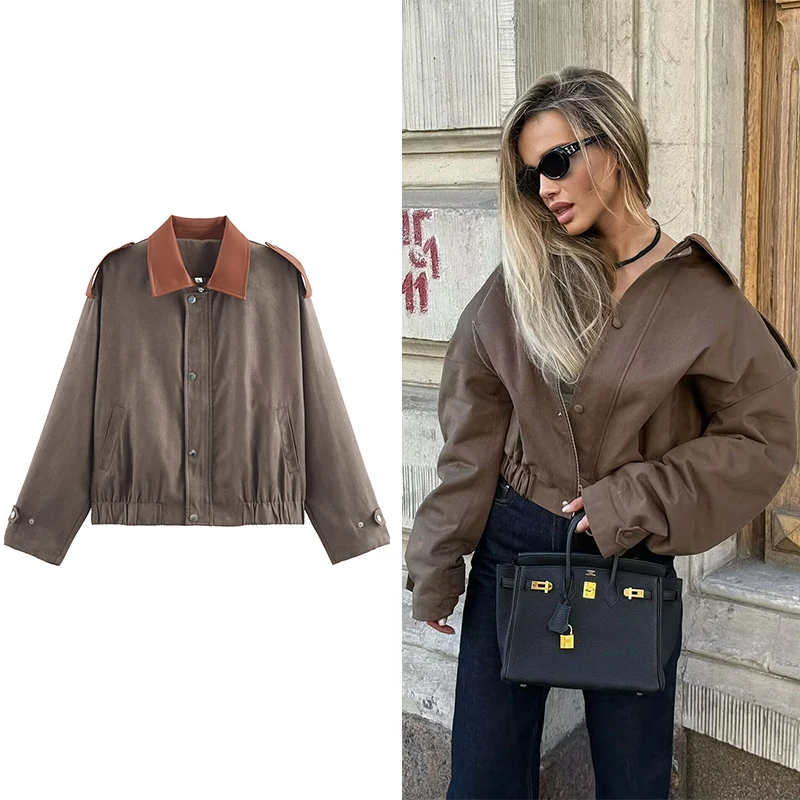 

Women's Suede Jacket Spring Autumn Long-Sleeve Loose-Fit Jackets For Women Coat Fashion High Street Casual New Outerwear ﻿