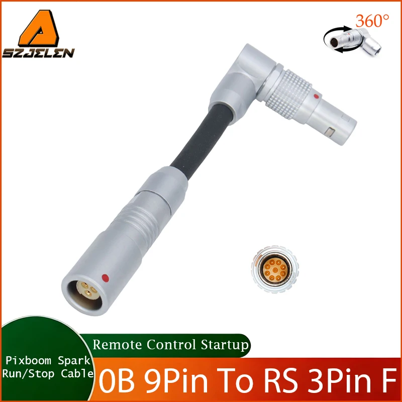 Hot Sale Run/Stop RS Cable Float RS Fischer 3Pin Female to EXT 9Pin Male for Camera Pixboow Spark Power Cord