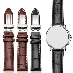 20mm 22mm Genuine Leather Watchband Casio BEM-501 506 307 EDIFICE Series EFB-530 MTP-1303 Watch Band Bracelet Strap Black Brown