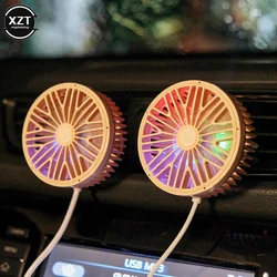 Ventilador magnético para coche, enfriador silencioso con carga inalámbrica, USB, 3 velocidades, ajustable, Universal, para asiento trasero de coche