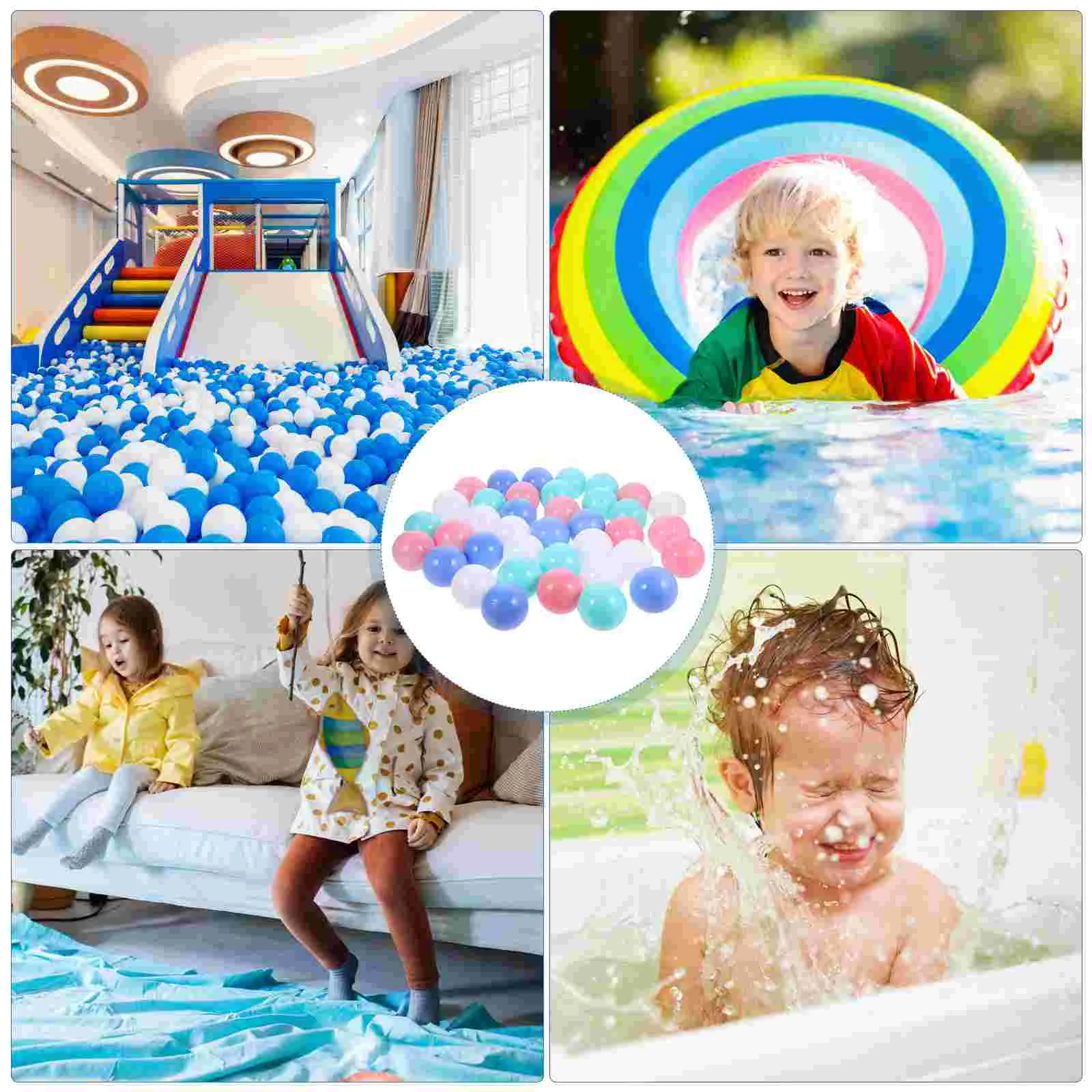 Balle Marine Macarons pour Enfant, Jouet de Natation, Piscine, Océan, IkGame, 100 Pièces