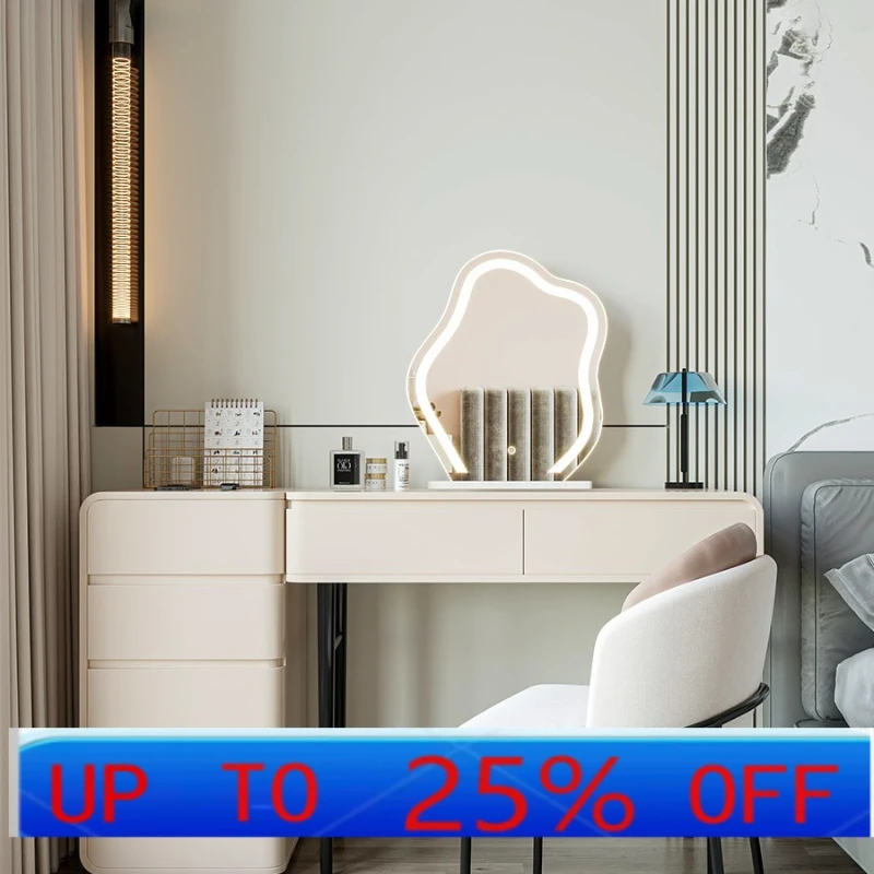 LH cream solid wood dresser storage cabinet integrated makeup table light luxury makeup table