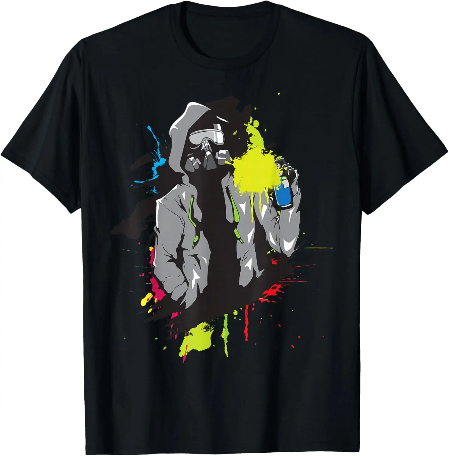 Graffiti Shirt Art T-Shirt Dress Tshirt Sprayer Tee Gift T-Shirt Unisex Summer Streetwear Tops Cotton Casual Graphic T Shirts