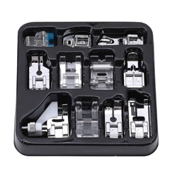 11PCS Sewing Machine Presser Foot Set Domestic Sewing Machine Foot Braiding Sewing Knitting Foot Parts Sewing Accessories