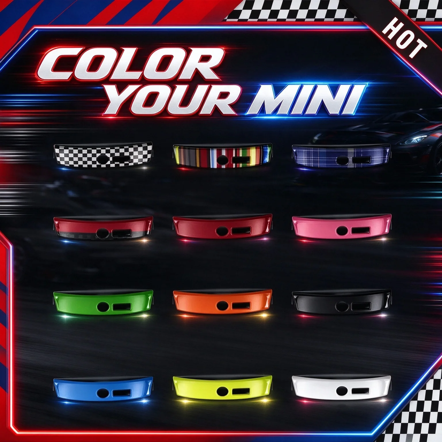Brand New ABS Material UV Protected Pure Color Style USB Cover For Mini Cooper Clubman F54 (1pc/Set)
