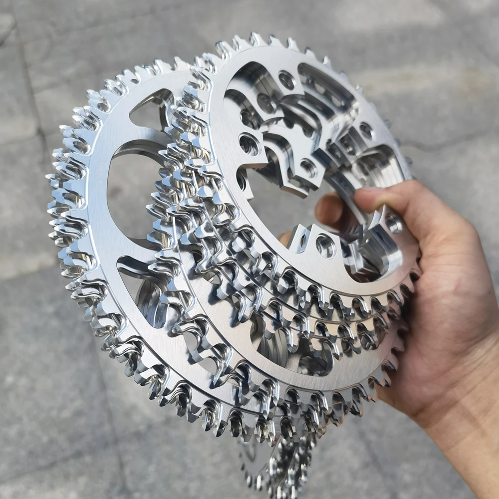 STONE BCD94 5Arms Chainring 94mm for SHIM ANO Vintage Classic Crank Silver Narrow Wide Teeth Chain Ring