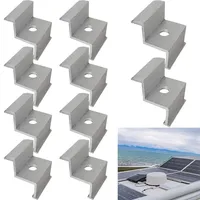 10PCS 30/40mm PV Module Bracket End Clamps Aluminum Alloy Solar Panel Fixing Mount Photovoltaic Module Mount Accessories