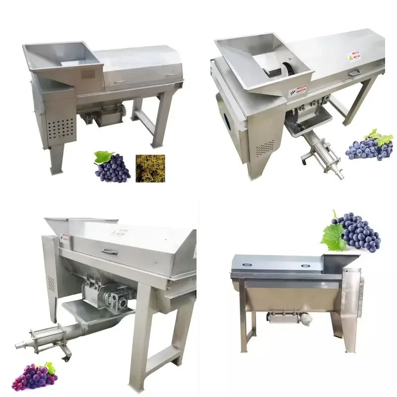 Industrial Electric Wine Grape Peeling Stem Crusher Stalks Removing Destemmer Machine
