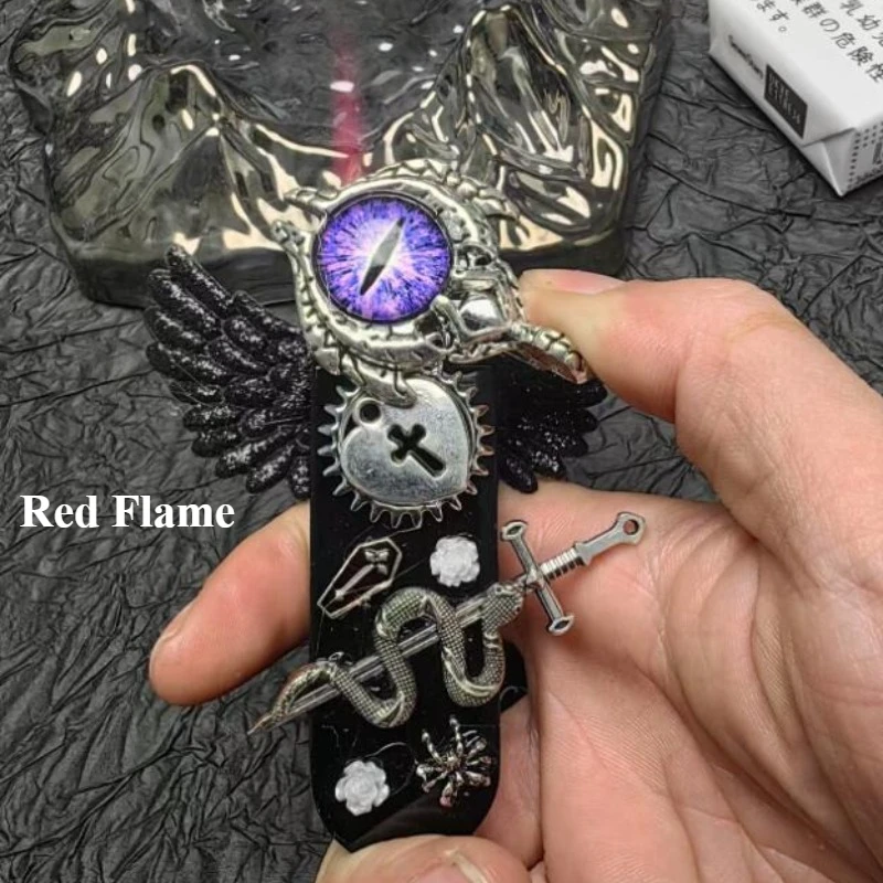 Ladies' Gift Butane Inflatable Lighter Cigarette Accessories New Angel Wings Pure White Windproof Direct Spray Lighter 2026