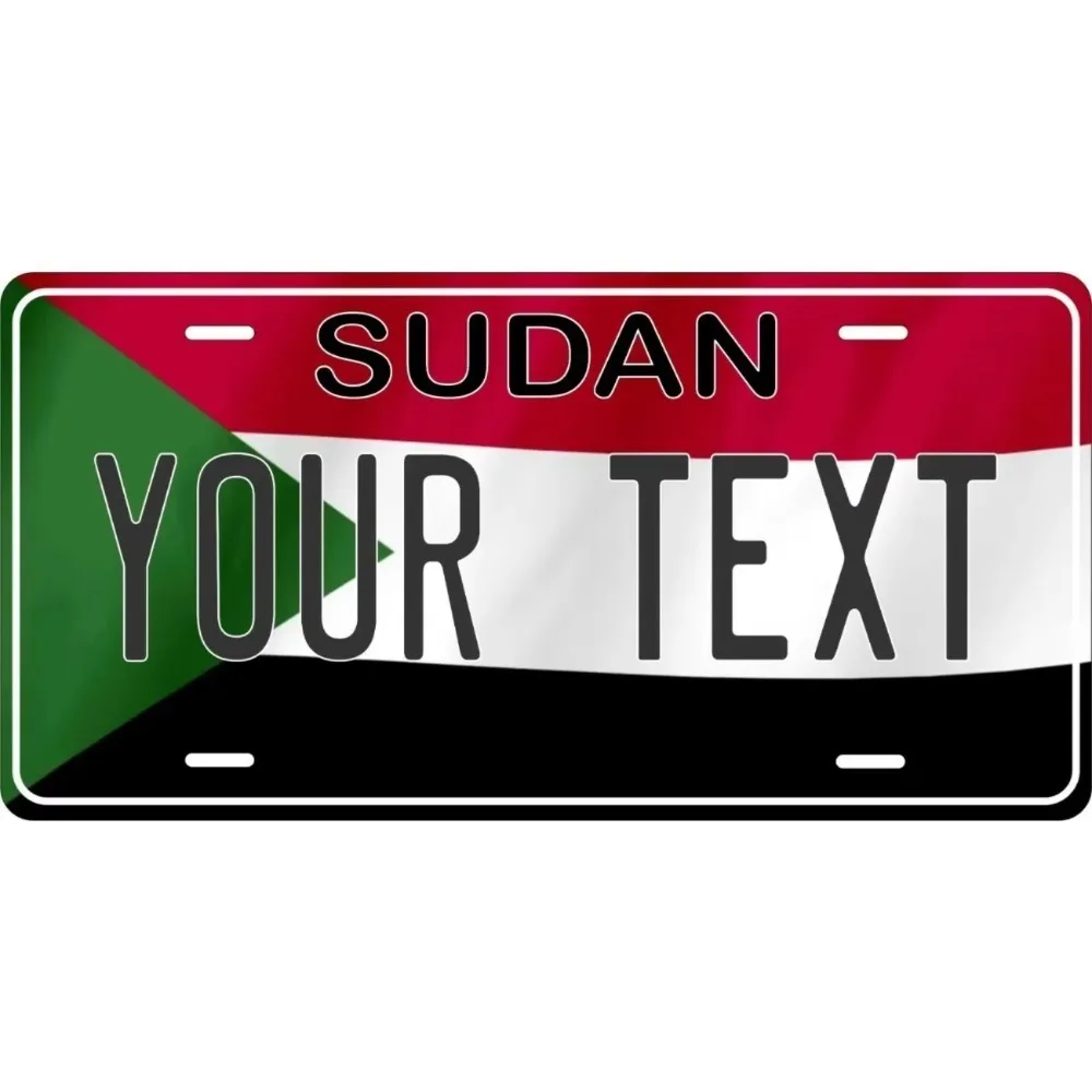 CIFbuy 1pc Customizable 2D Flat Sudan Flag Decorative Tag Personalized Dustproof Waterproof Home Decor