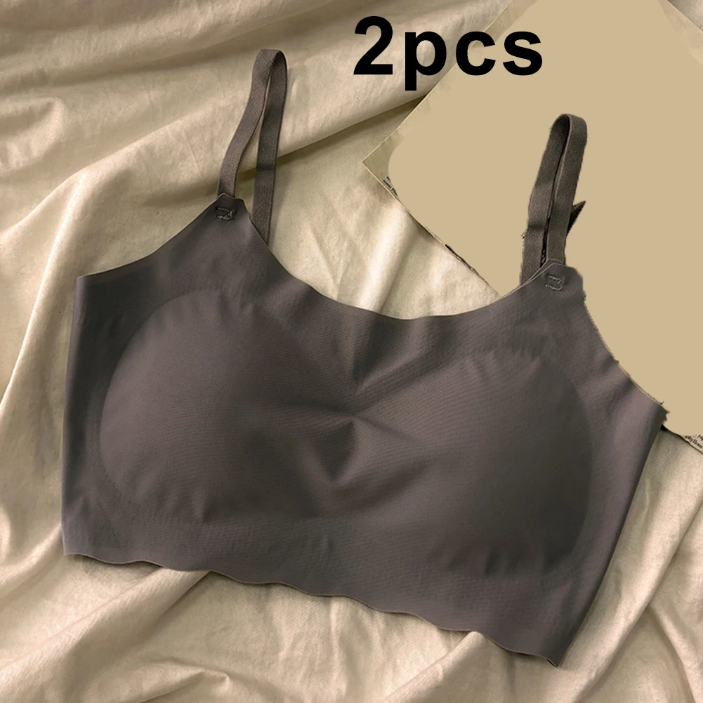 Pour un usage quotidien blanc Camisole soutien-gorge décontracté couleur unie débardeur Bandeau sous-vêtements décontractés élastique ajustement Polyester tissu