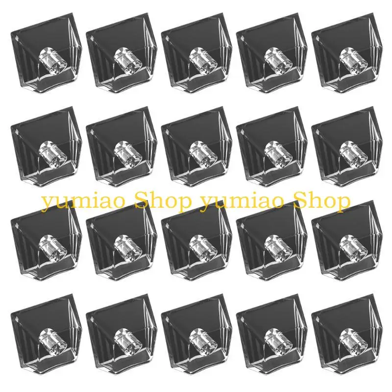 587B 20Keys Original Height Crystal Keycaps 1U Backlit Keycaps with Transparent Layer for Mechanical Keyboards