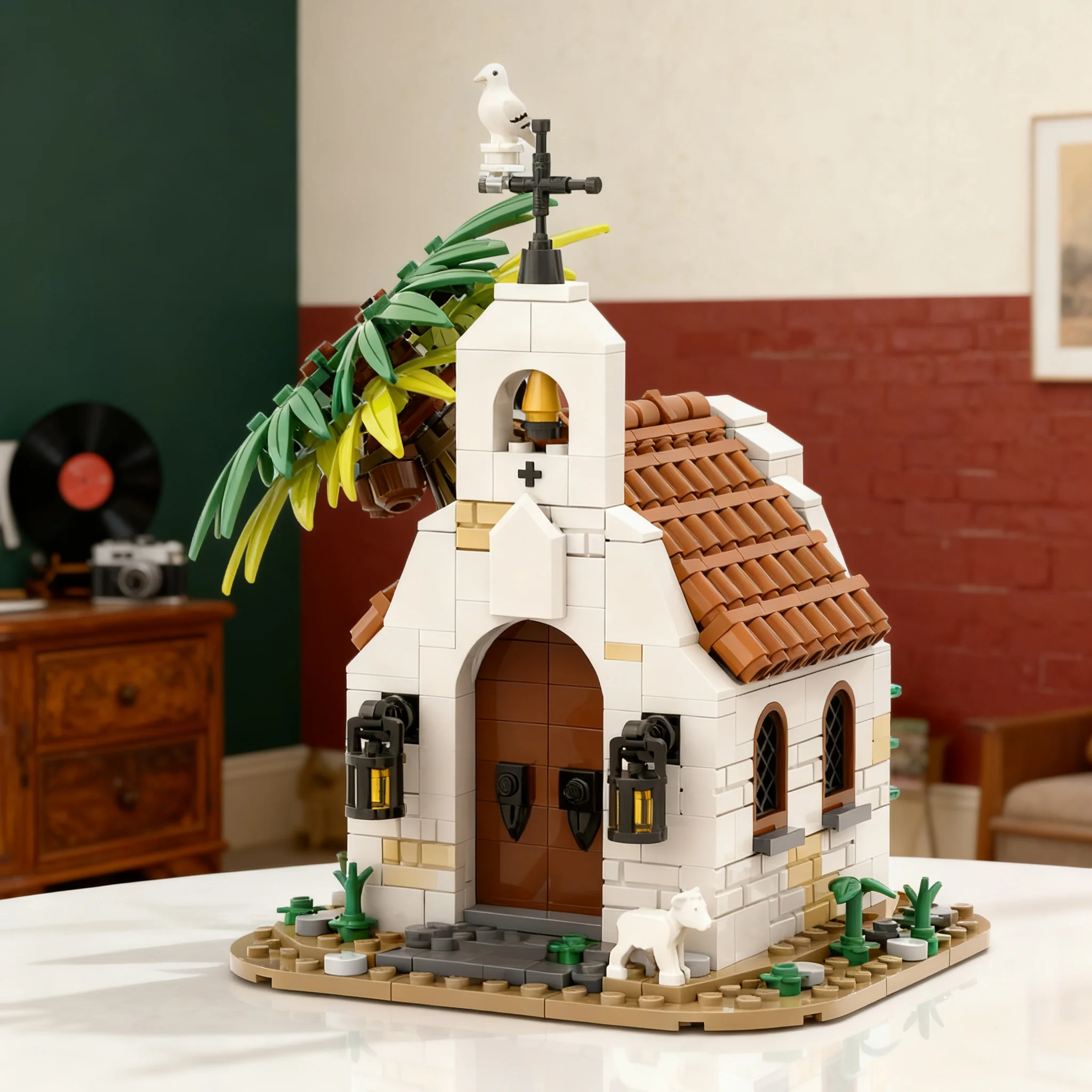 512 pièces MOC Modèle d'église missionnaire Blocs de construction Briques d'architecture Jouets créatifs à assembler Éducatifs Cadeau d'anniversaire de Noël