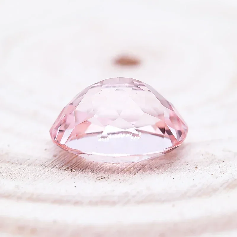 Lab Grown Sapphire Oval Shape Morgan Pink Color Advanced DIY Jewelry Rings Earrings Making Charms Gemstone with Certificate