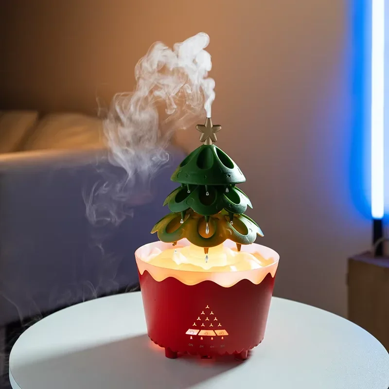 Lucky Tree Aromatherapy Diffuser Water Drip Raindrop Air Humidifier Cloud Diffuser Christmas Difusor De Aroma Remote Control