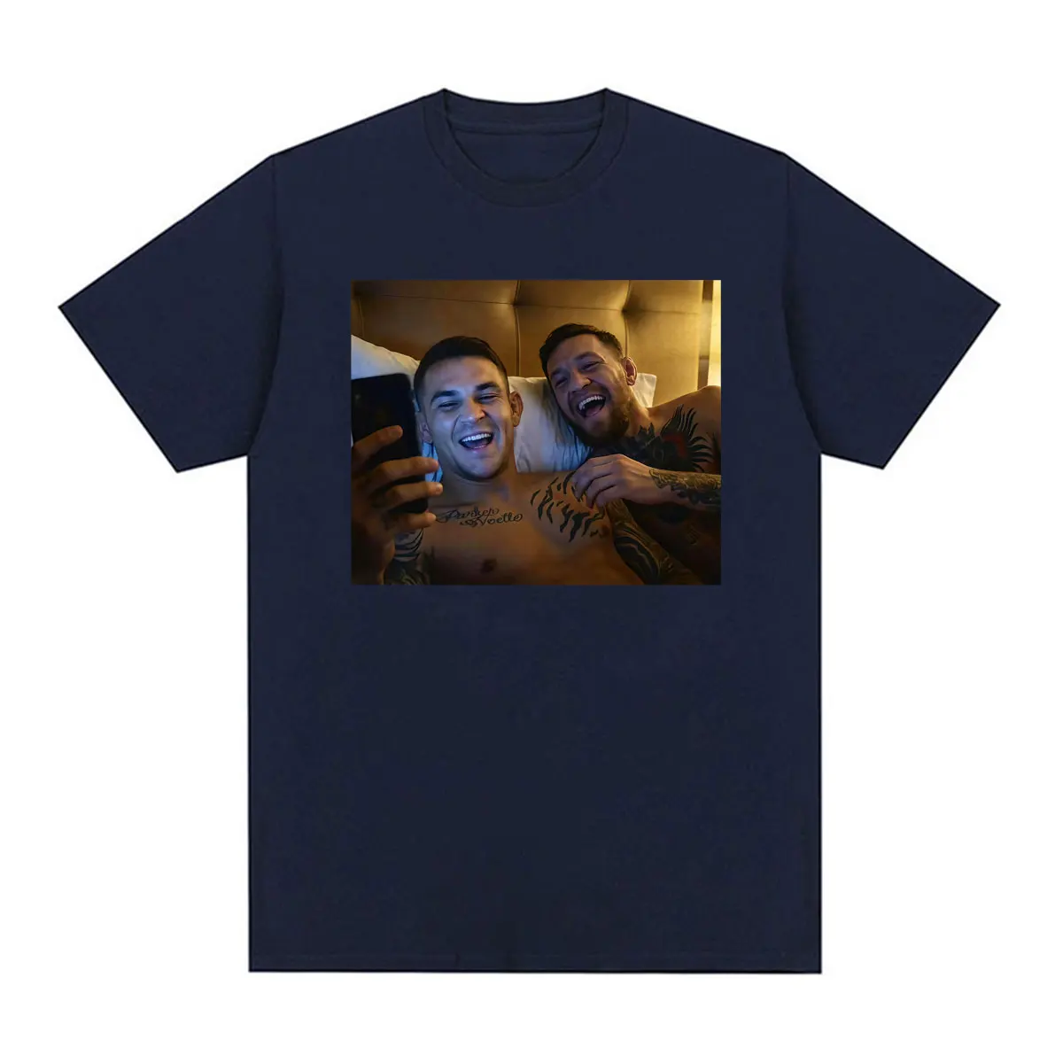 Dustin Poirier and Conor McGregor Funny Meme Graphic T Shirt Men's Clothes Violence Aesthetic T-shirts Summer Tops Loose T-shirt