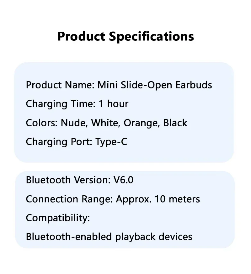 Mini-Slide-Open-Ohrhörer Bluetooth V6.0 Kabellose Kopfhörer Typ-C-Ladung 10M Verbindung Open-Ear-Sportkopfhörer für Telefon – Detail 16