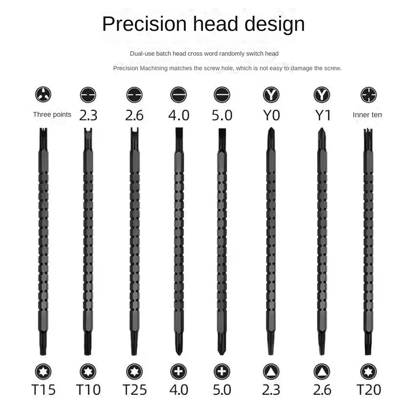 Tournevis de précision multifonctionnel 17 en 1, tournevis triangulaire de forme spéciale, jeu de tournevis de précision