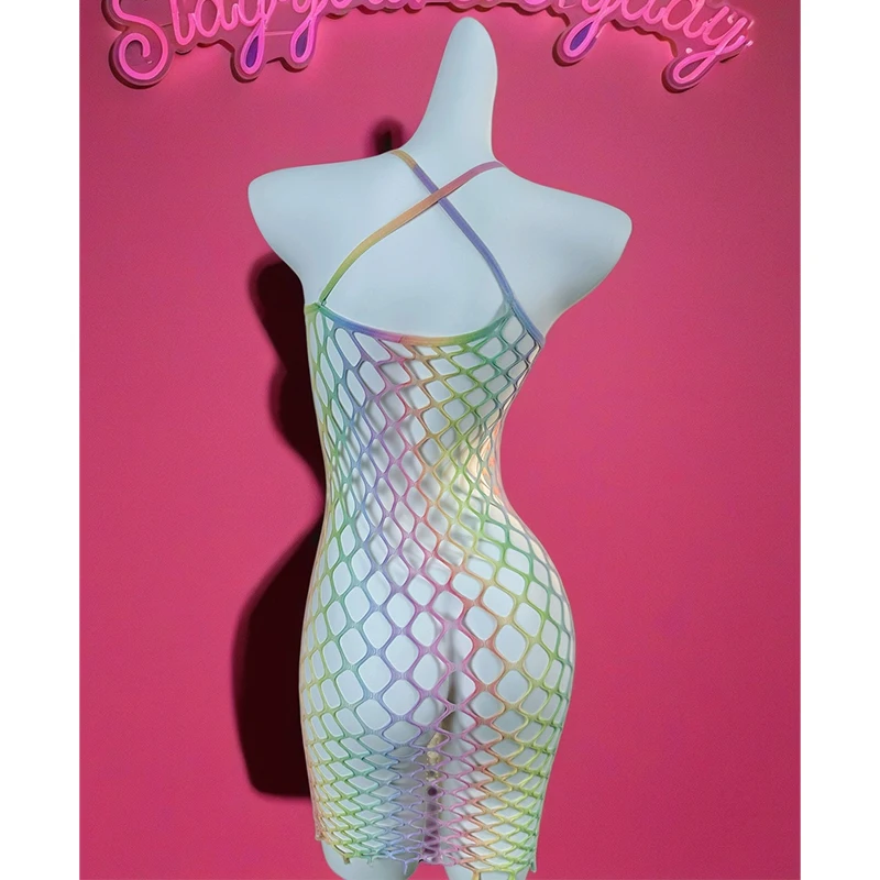 1PC Donne Sexy Lingerie Sexy A Rete Cover Up Per San Valentino Senza Bikini Hollow ut Vestito Aderente CT017
