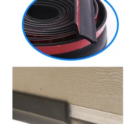 1-5.5M garage door sealing strip shutter door bottom rubber sealing strip weatherproof water oil fire smoke noise bumper strip