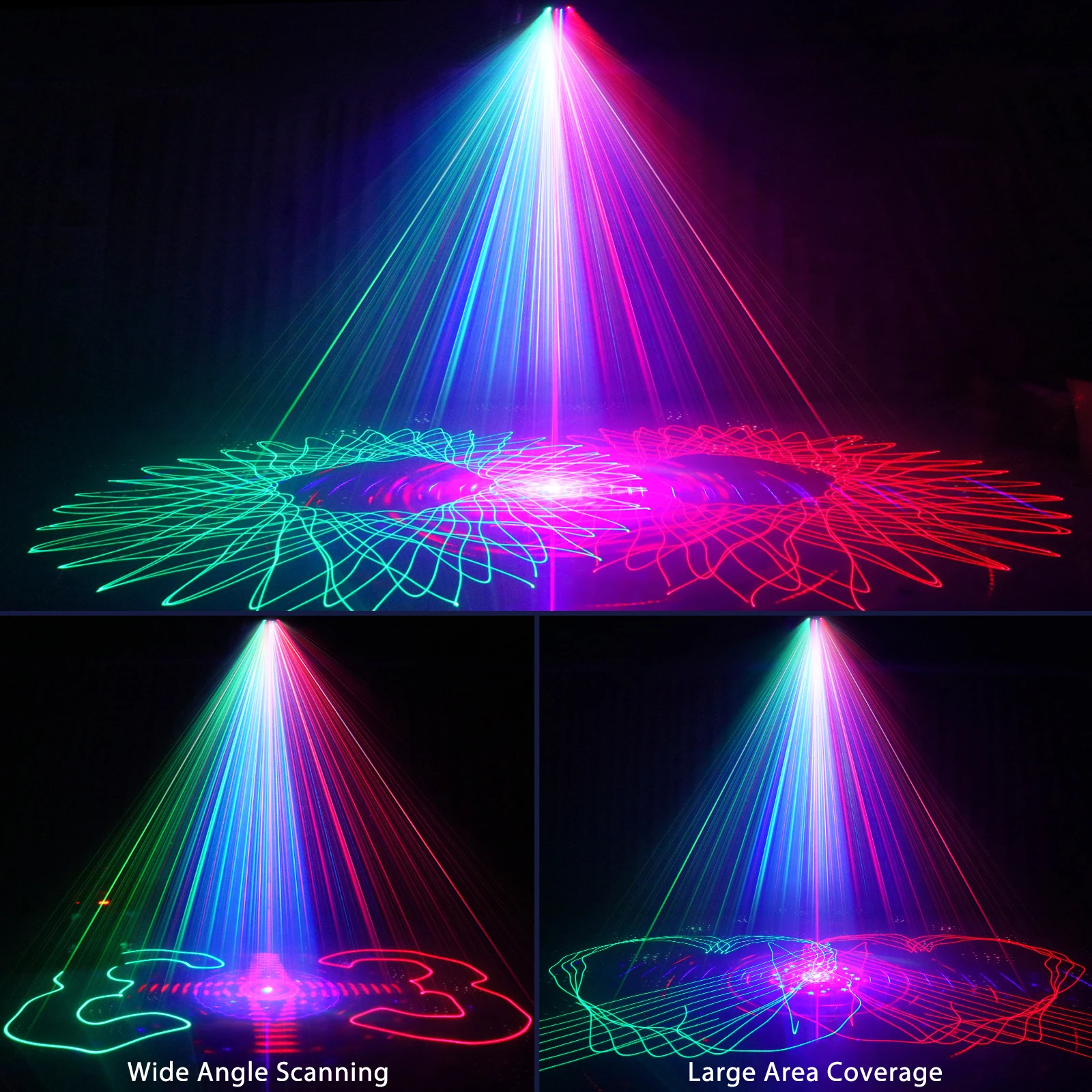 Yiflamefly 50W RGB Vollfarb-Animation DJ Beam Party Licht Laser Bühnenlicht mit DMX512 für Party Disco Bar Club