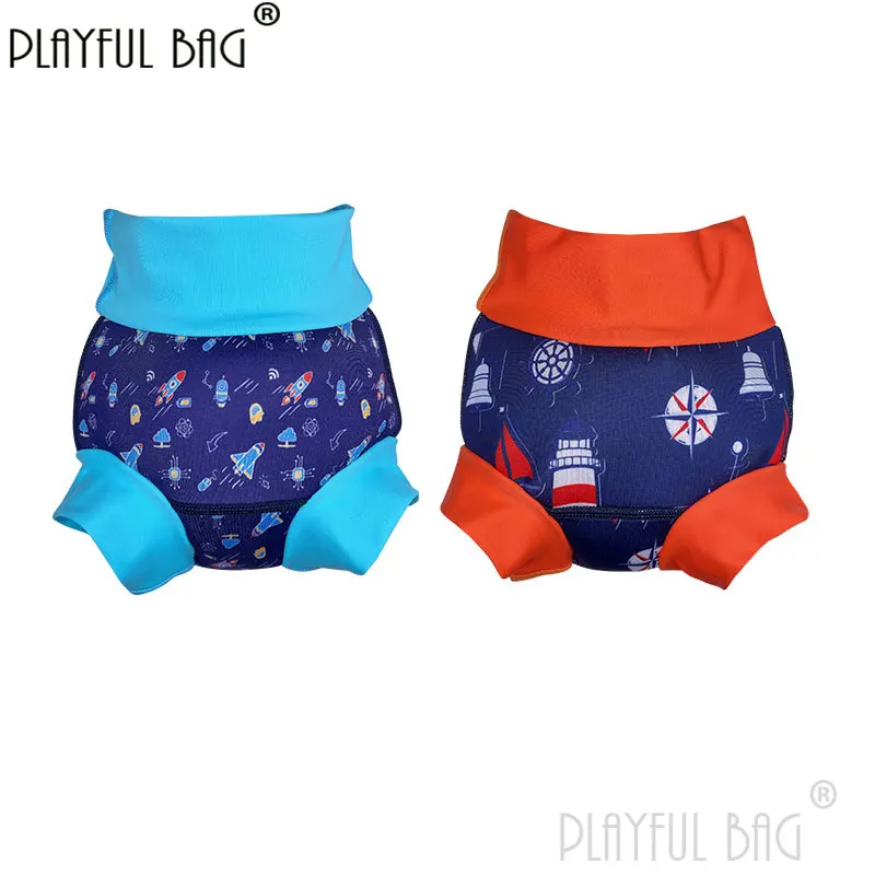 Playful bag Infant Swimming Trunks Breathable Cartoon Baby Swimming Diaper Pants Comfortable E177