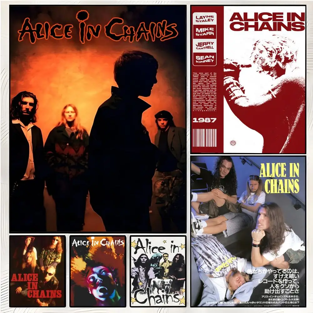 Alice in Chains Rock Band A-Alice in Chains Poster Superior Home Space Pub Indoor Decorative Art & Home Decor