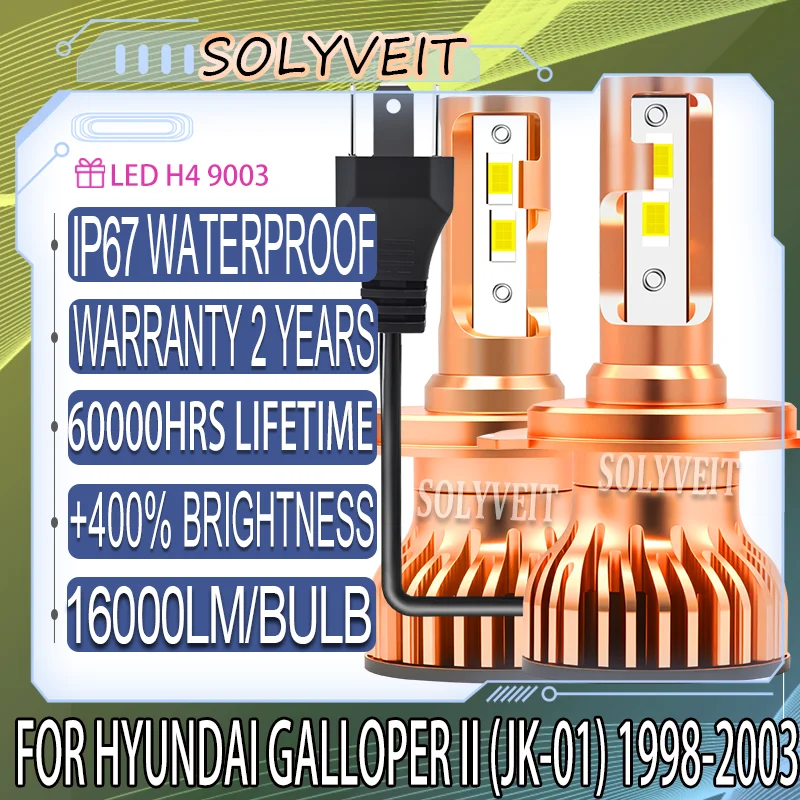

Dustproof 9003 Bright Illumination High Low Beam Headlight Bulb For Hyundai Galloper II (JK-01) 1998 1999 2000 2001 2002 2003