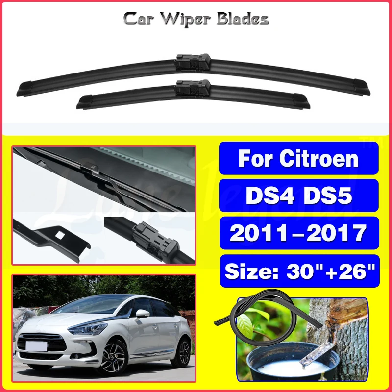 

For Citroen DS4 DS5 2011-2017 Car Accessories Front Windscreen Wiper Blade Brushes Wipers 2017 2016 2015 2014