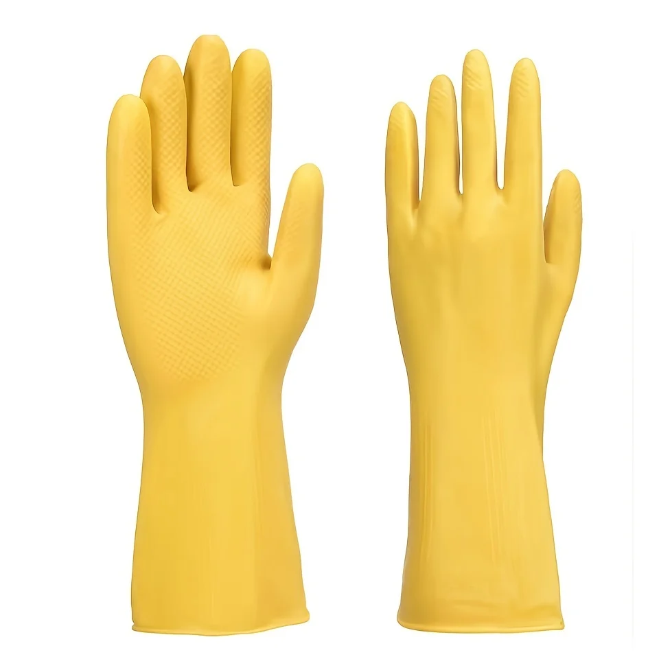 Genuine cowhide latex gloves for Nanyang household kitchen, thickened waterproof cleaning, dishwashing, latex rubber protection