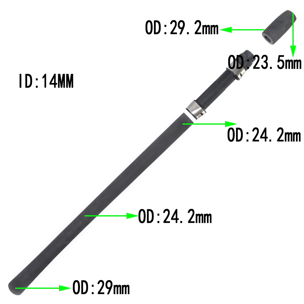 UCOK 1set/pack Lure pole EVA handle grip combo set DIY straight EVA handle fishing stick pole grip rod repair refit component