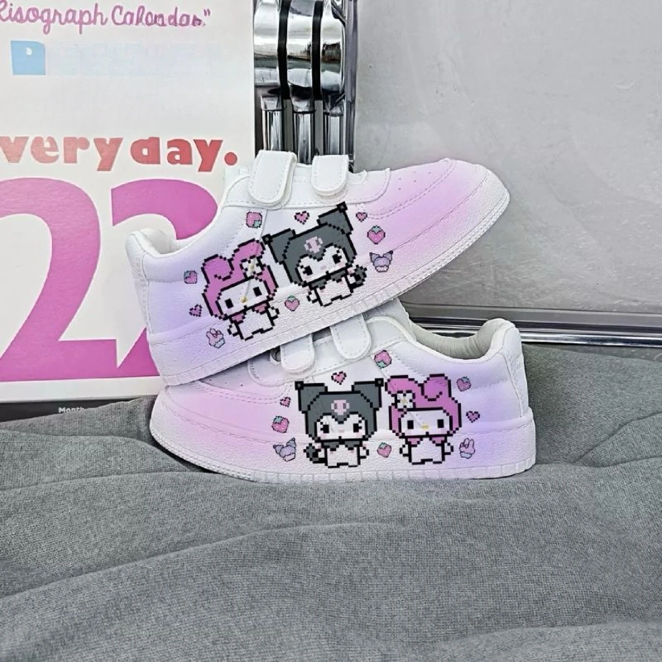 

New Original Sanrio Kuromi princess cute Casual shoes non-slip soft bottom Shoes
