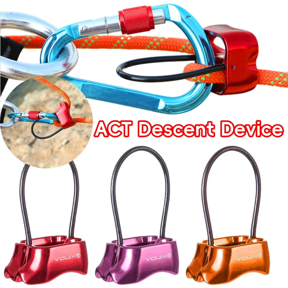 Dispositivo de Escalada e Rapel 25kN, Carabiner para Descida ao Ar Livre, Kits de Camping Portáteis para Atividades ao Ar Livre