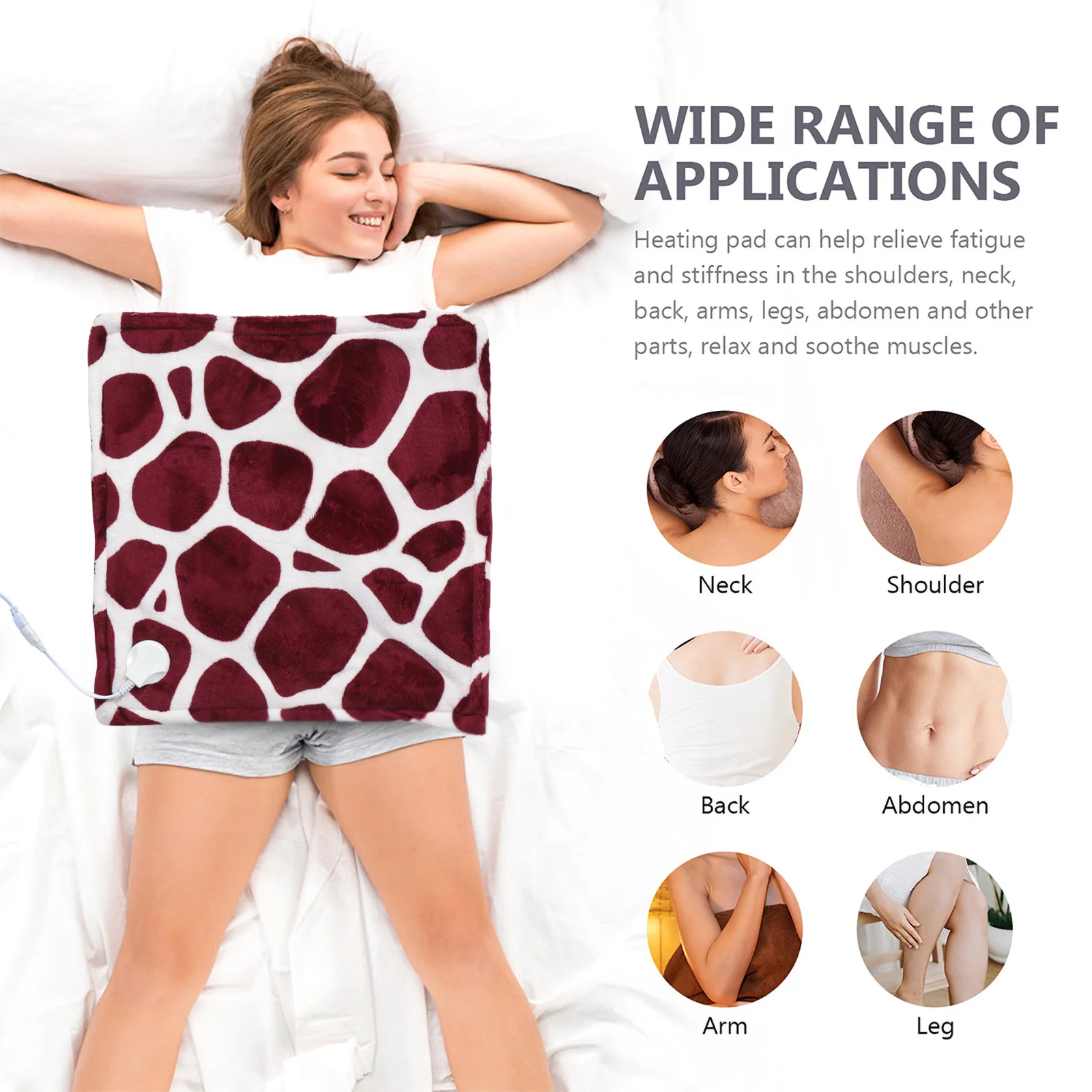 

Electric Heated Blanket Adjustable Winter Thermal Flannel Bed Blanket Household Heating Mat Reusable Us Plug Winter Heating Mat