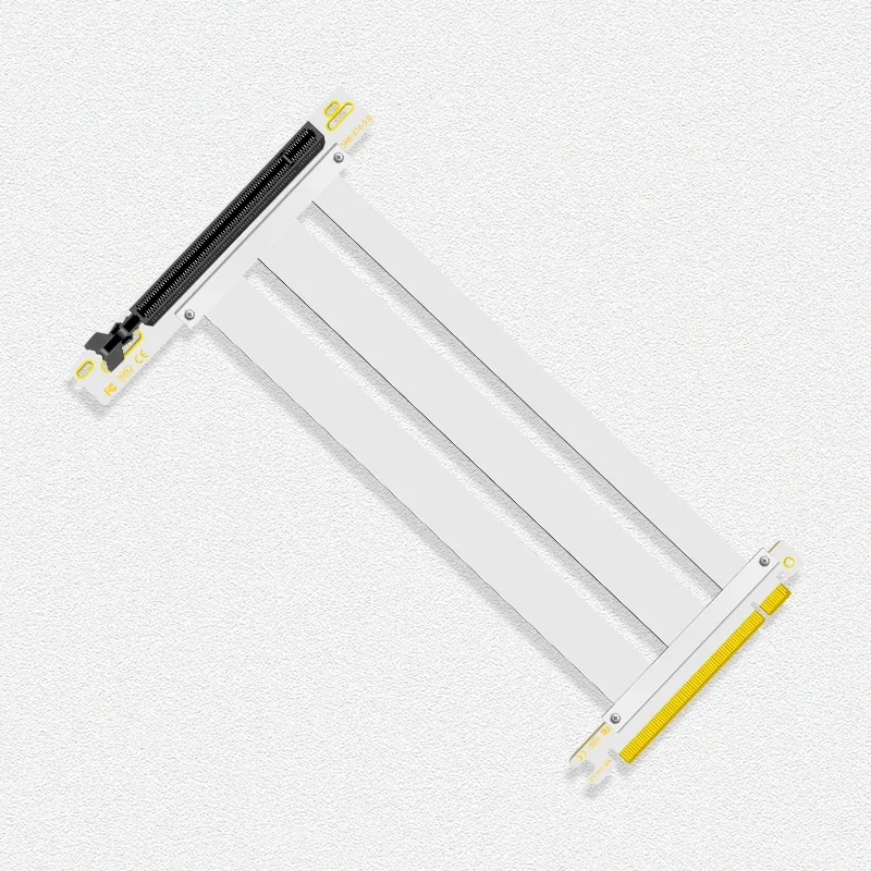 Full Speed White PCIE 4.0 16x Riser Cable Graphics Card Extension Cable PCI-E Port GPU Expansion Card Riser Shielded Extender