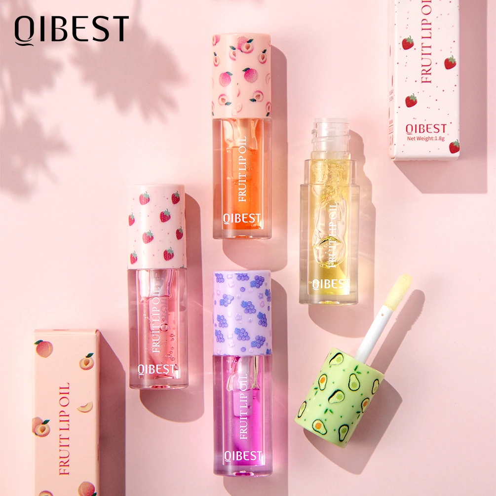 QIBEST フルーツリップバームオイル リップメイク 保湿リップオイル ぷるぷる 長持ち セクシー グロッシー リップグロス 口紅 プライマー コスメ
