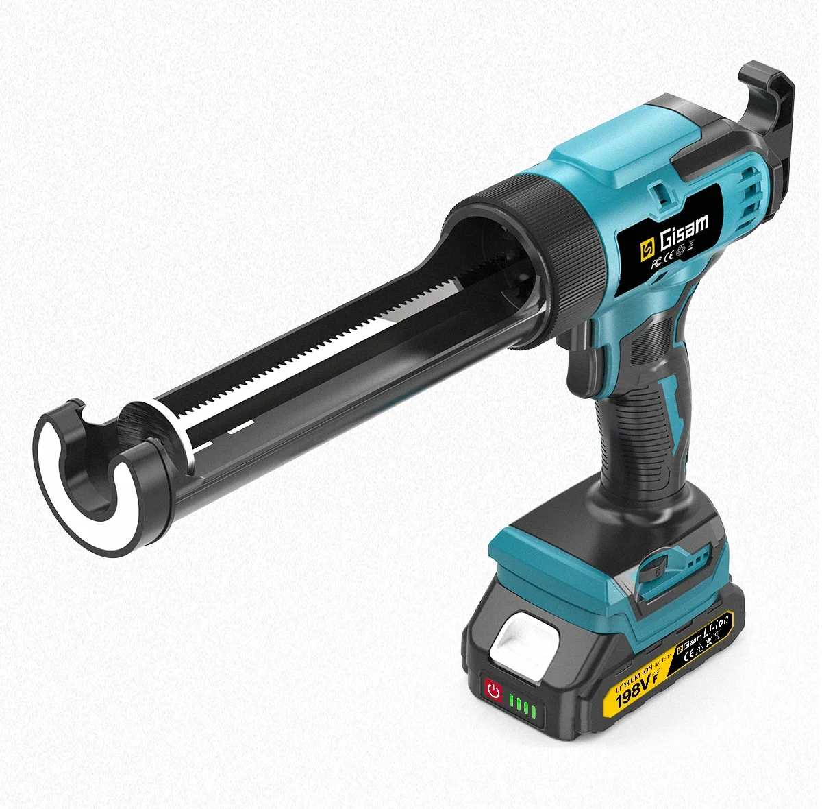 G perfil Akku-Elektroklebepistole, Multifunktions-Glaskartuschenpistole, Klebstoff, Kleber, Dichtstoff, Elektrowerkzeug für Makita 18 V Akku-Stift – Detail 9