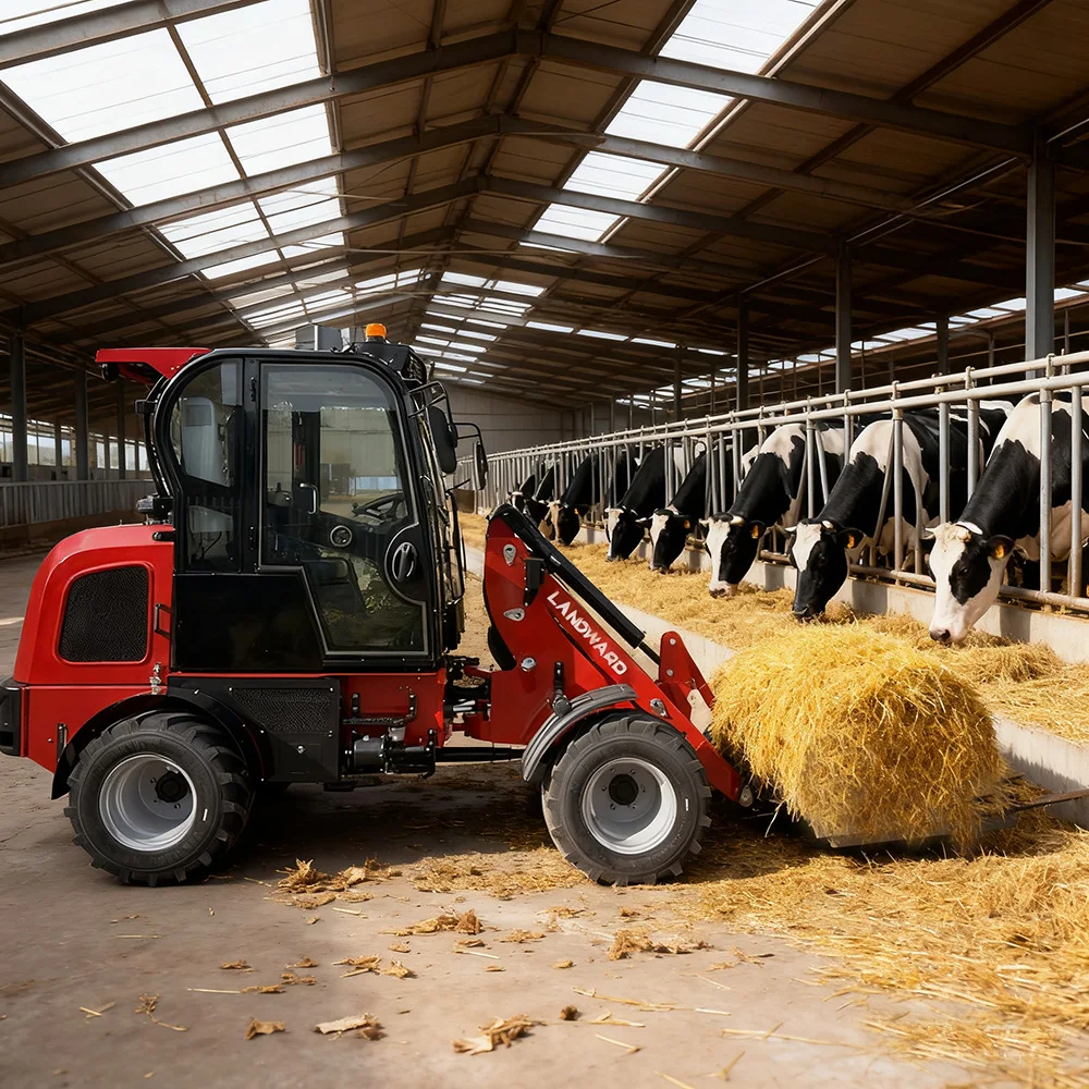 Offre spéciale W810 chargeur Compact Euro 5 CE moteur Kubota utilisation agricole Mini chargeuse sur pneus 4x4 chargeur Diesel articulé personnalisé