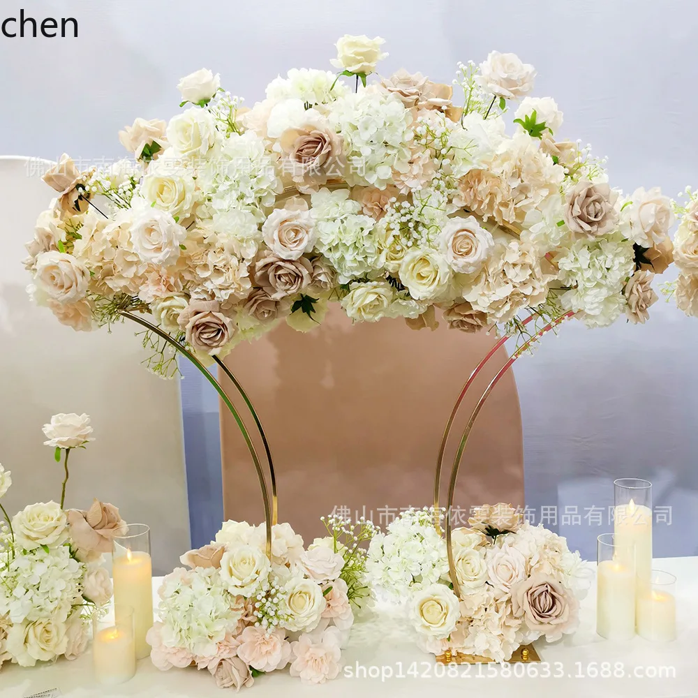 YFY European Style  Arch Flower Stand Export Electroplated Iron Art Iron Stand Wedding Props  Store Opening Flower Wall