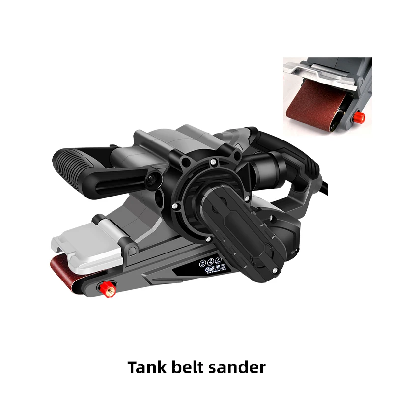 

Tank Portable Belt Sander Flip Sander Surface Wood Polishing Machine Sandpaper Machine Sander Grinding Rust Removal Tools