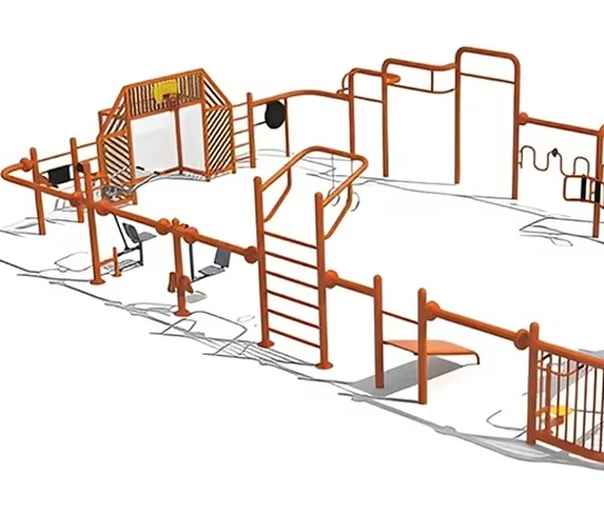 Kids Amusement Playground Outdoor Large Multi  Fitness Equipment Durable Galvanized Steel Eco-Friendly for Playhouse Kids Park