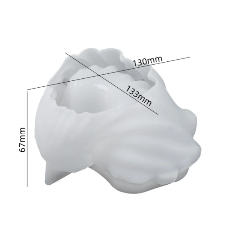 DIY Gypsum Cement Aromatherapy Candle Cup Plate Conch Shell Ocean Wind Mirror Surface Silicone Mold Decoration