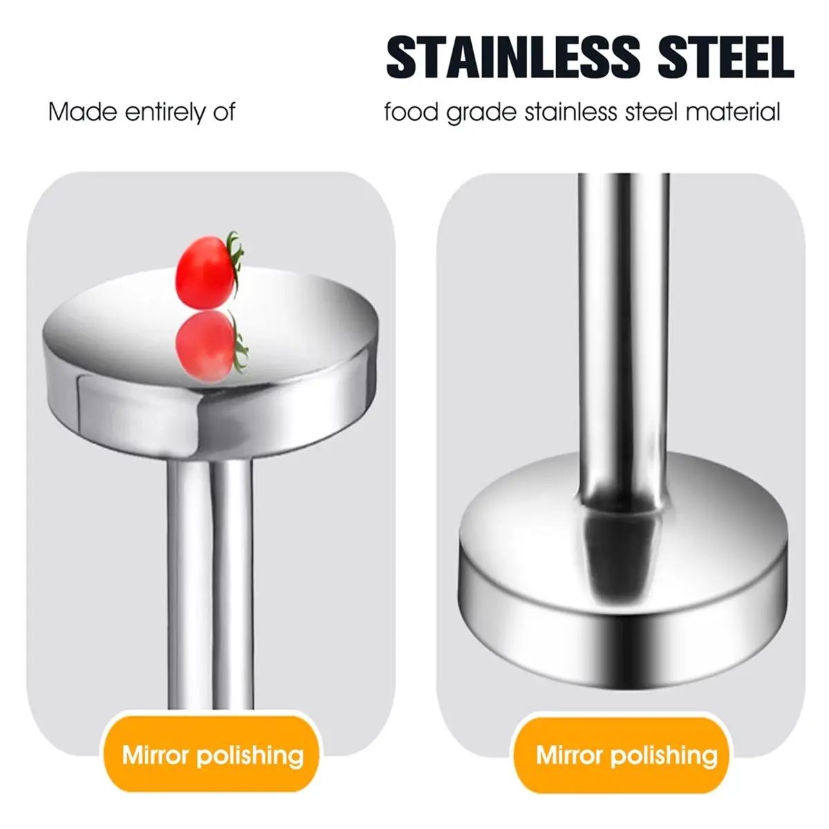 Time Saving Meat Pounder Flattener Food Grade Stainless Steel Kitchen Meat Mallet Large Round Meat Mallet Tenderizer Tool for Be