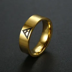 8MM Scottish Rite Number 14 Degree Masonic Rings for Men Stainless Grooved Band Freemasons Jewelry For Party